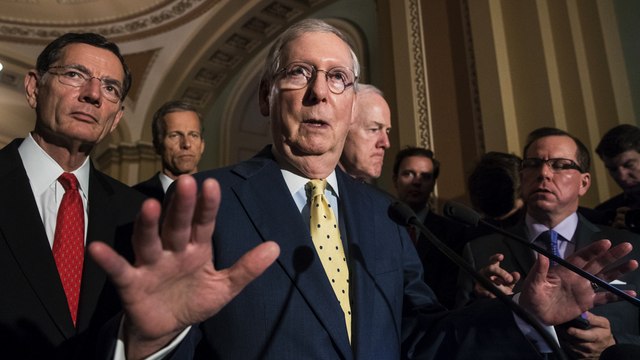 Protesters arrested outside Senate Majority Leader Mitch McConnell's office