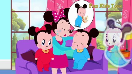 Mickey Mouse Babies Pretend to die Funny Pranks! Lear Color with Finger Family Song Nurser