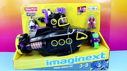 Homme chauve-souris moto manchot Ensemble sous-marin véhicule scélérat avec Imaginext joker superman