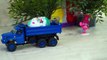 Trucks and loader for kids. Toys Cars - dsaSurprise Eggs. Video