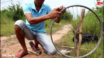 Awesome Quick Bird Trap Using Old Bike Wheel How To Make Bird Trap With Bike Wheel That Wo