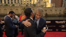 Mark Wahlberg Hugs And Praises Director Michael Bay At Premiere