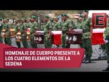 Militares caídos en Palmarito Tochapan, Puebla, reciben homenaje póstumo