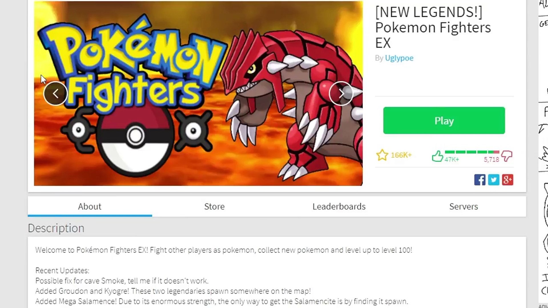I Caught Kyogre Pokemon Fighters Ex Roblox Video Dailymotion - pokemon fighters roblox