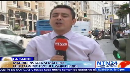 ¡Ejemplo de inclusión! Madrid instala semáforos con iconografía LGBTI en víspera del World Pride