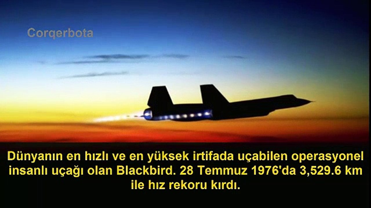 Füzelerin Yetişemediği Uçak - SR71 Blackbird