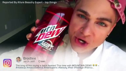 Man Dyes His Hair with Mountain Dew Code Red