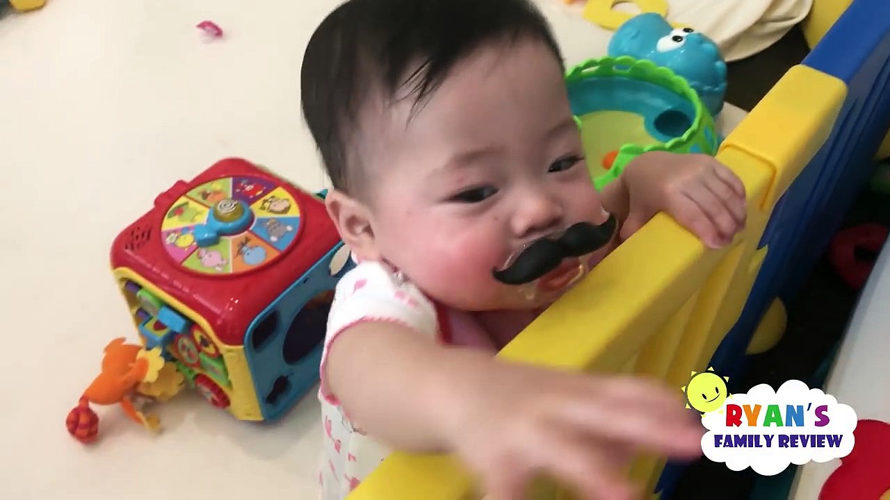 WIERD FUNNY SCARRY TEETH!! Twin Babies Trying on Funny Pacifiers with Ryans Family Review