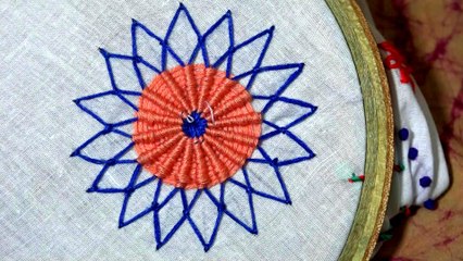 Hand Embroidery: Hand Stitch: Lazy Daisy With Spider Stitch