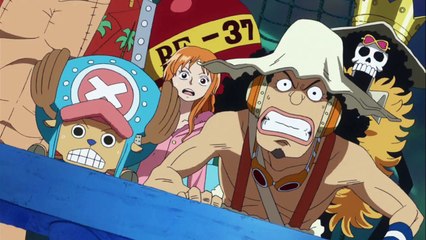 One piece luffy,zoro and sanji vs Kraken (English dub)