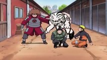 Naruto,Shikamaru and Choji vs Sai