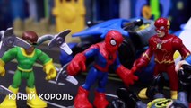 Increíble delito peleas hombre araña Batman se rompió la pierna araña del superhombre de rescate