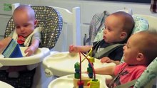 Funny Triplet Babies Laughing Compilation 2014