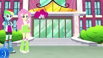 KIds MY LITTLE PONY EQUESTRIA GIRLS Mane 6 Transform Into FLUTTERSHY MLP Coloring Games Awe