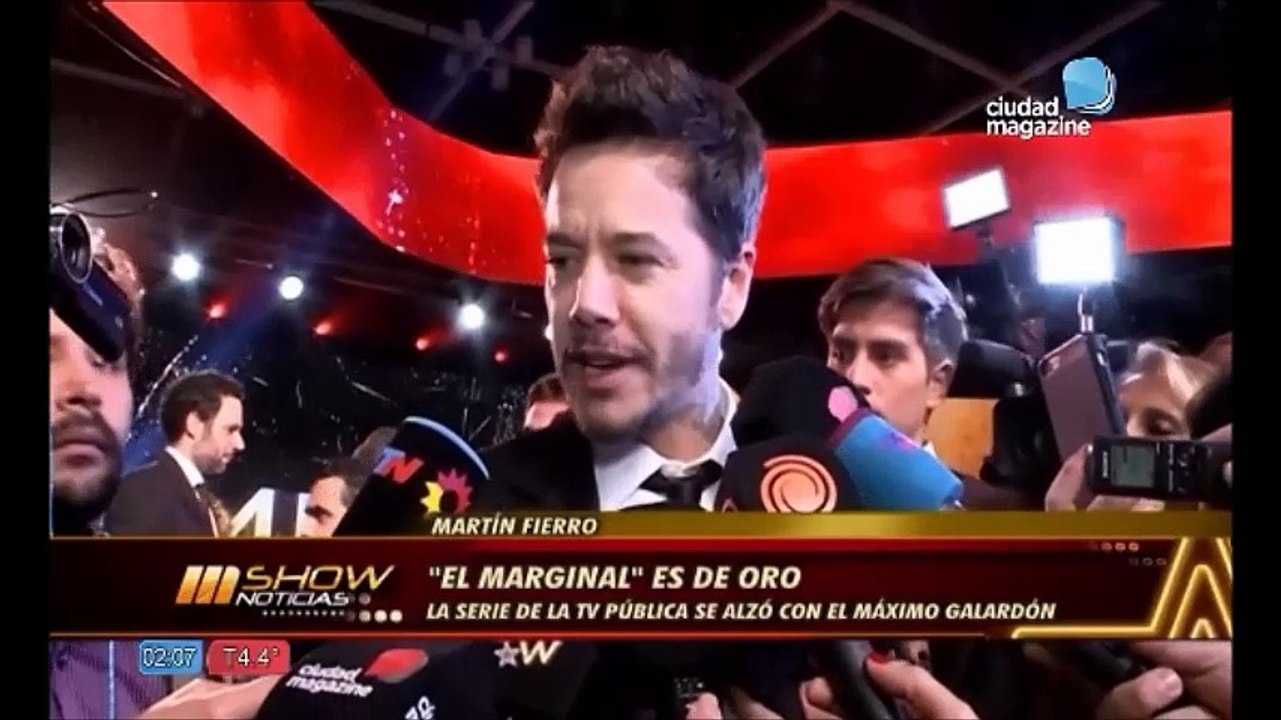 Sebastián Ortega "El marginal" Martín Fierro de Oro MF2017 MShow Noticias
