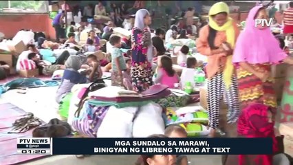 Mga sundalo sa Marawi, binigyan ng libreng tawag at text