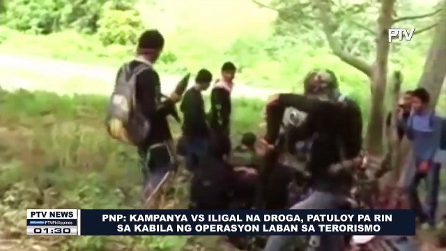 PNP: Kampanya vs iligal na droga, patuloy pa rin sa kabila ng operasyon laban sa terorismo