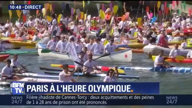 Hidalgo et Estanguet en kayak sur la Seine pour défendre la candidature de Paris 2024