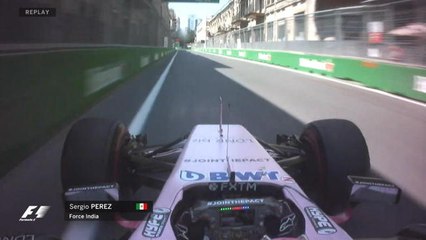 Grand Prix de Bakou 2017 - Le crash de Pérez