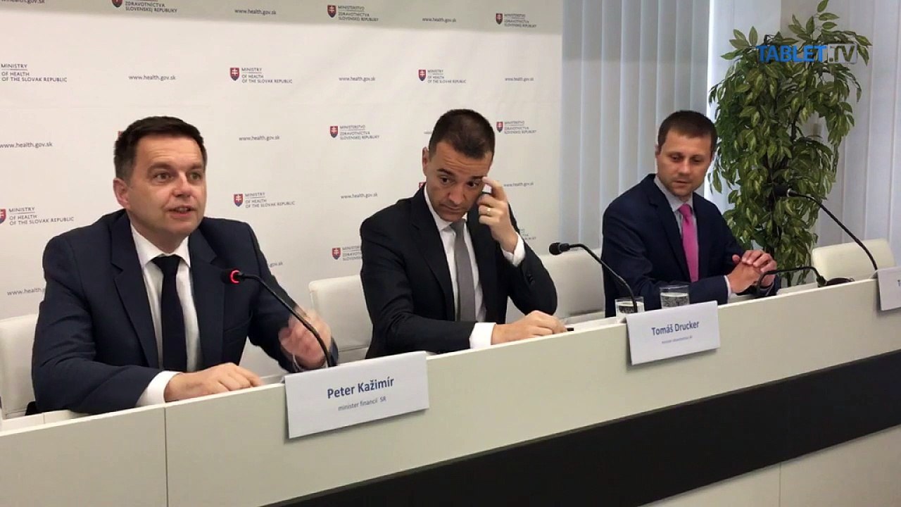 ZÁZNAM: TK ministra zdravotníctva SR Tomáša Druckera a ministra financií Petra Kažimíra