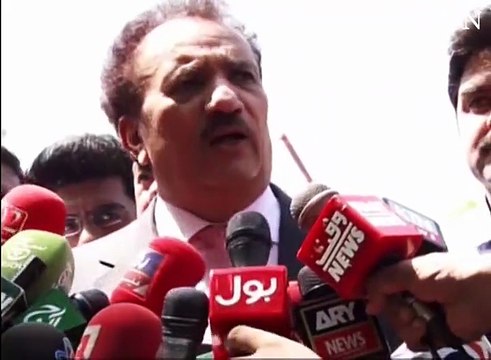 Rehman Malik Speaks To Media Outside Federal Judicial Academy