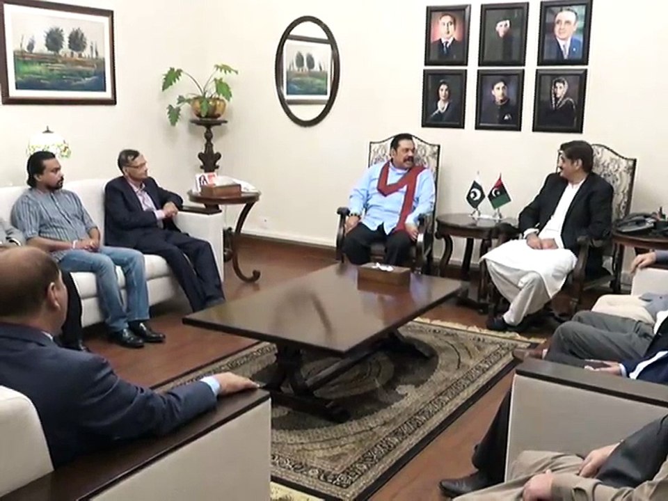 Murad Ali Shah and former President of Srilanka Mahinda Rajapaksa