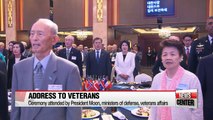 President Moon thanks Korean War veterans and vows to defend nation's safety