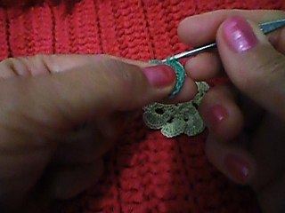 Aula de flor de crochê  001