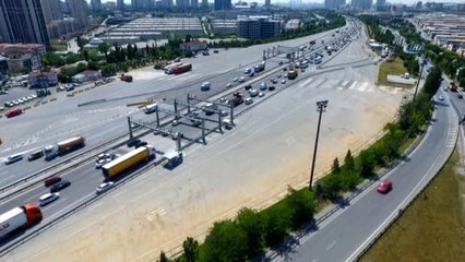 Bayram Trafiği Havadan Görüntülendi