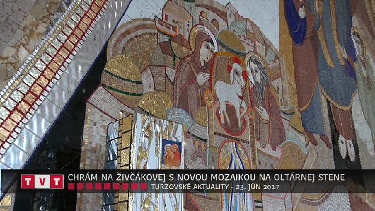 CHRÁM NA ŽIVČÁKOVEJ S NOVOU MOZAIKOU NA OLTÁRNEJ STENE