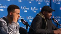 Stephen Curry & Kevin Durant Postgame Part #1 | Warriors vs Cavaliers Game 3 2017 NBA Fina