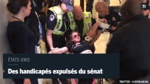 Etats-Unis : la police expulse des manifestants handicapés du sénat