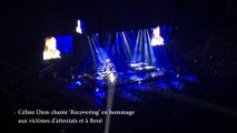 Céline Dion chante 'Recovering' en hommage aux victimes d'attentats et à René