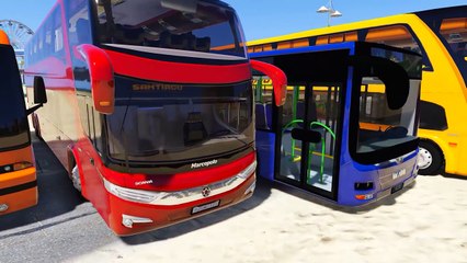 Spiderman Disney Cars Lightning McQueen All Intercity Bus (Nursery Rhymes Cartoon For Kids