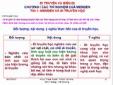 Bai giang Sinh hoc 9 - Bai 1 - Menden Va Di Truyen Hoc