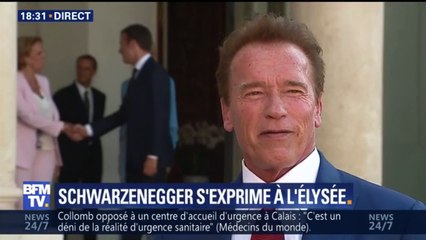 Schwarzenegger: l'environnement "un thème qui nous tient à cœur" avec Macron