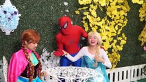 Spiderman kiss Elsa Superheroes in real life #4- Spiderman Bikini Snow White Baby, Frozen Elsa