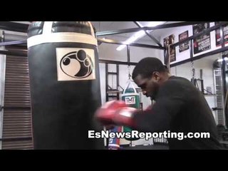 zach cooper working out at mayweather boxing club  esnews boxing