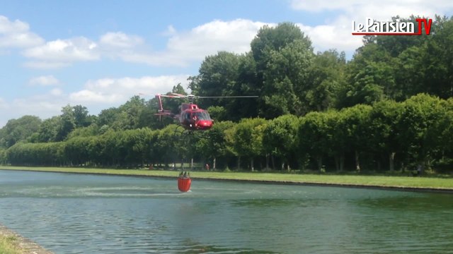 Incendie en forêt de Fontainebleau : l'intervention de l'hélicoptère bombardier d'eau