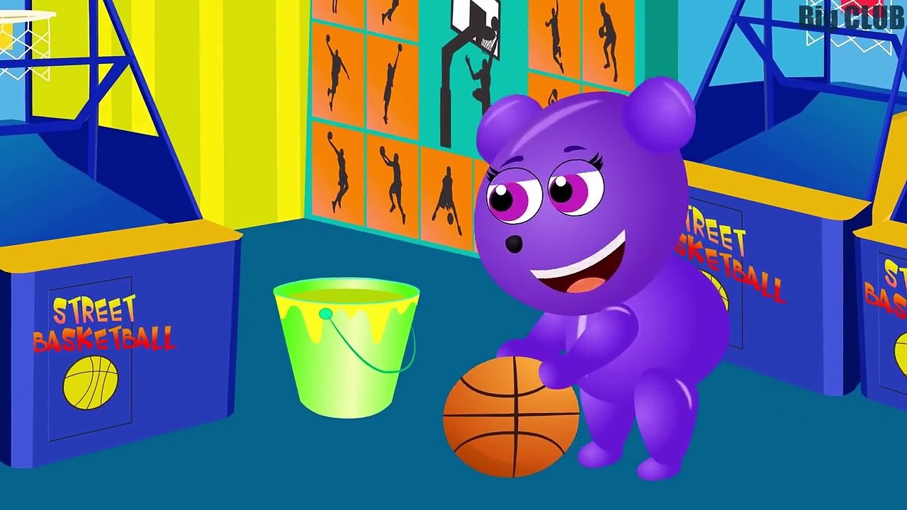 Learning Colors with gumball teeth Mega Gummy Bear Finger Family Nursery Rhymes for kids