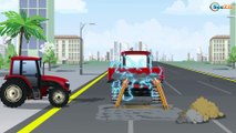 Tractor Agricultural Machinery with JCB Excavator & Big Trucks For Kids - New Children Animation