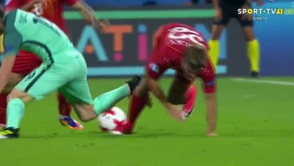 Diogo Jota RED CARD HD - Macedonia U21 vs Portugal U21 23.06.2017 - Euro U21 HD