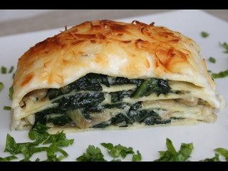 下载视频: Receta de Lasagna de hongos y espinacas /  Lasagna de hongos