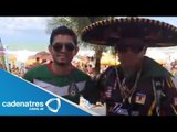 Mexicanos celebran en Recife triunfo de la selección mexicana / Mundial 2014