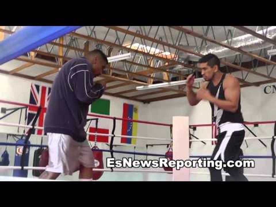 argentina's hector saldivia training in LA at cmc pro boxing gym EsNews