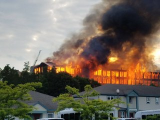 Huge Abandoned Mill Burns in Sanford, Maine
