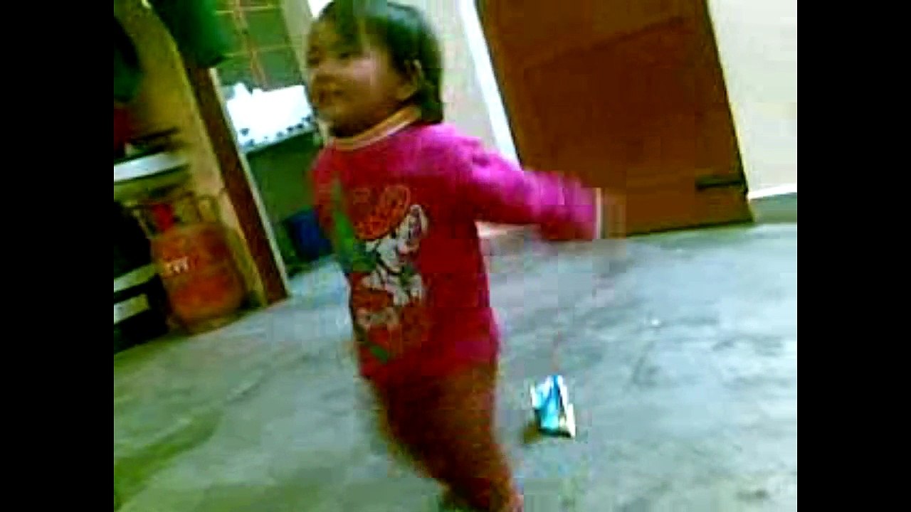 Funny boy dancing