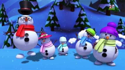 Snowman Finger Family - Christmas Carols - Five Little Snowmen - Xmas With Farmees