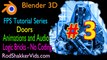 Blender First Person Shooter Tutorial - Unlock Door - Video 3