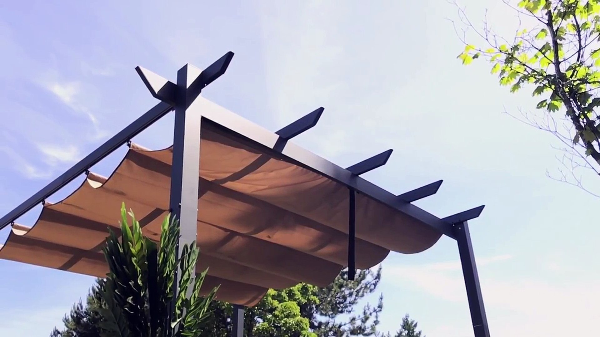 Aleko 10 X 10 Feet Pergola Outdoor Canopy With Black Frame Video Dailymotion